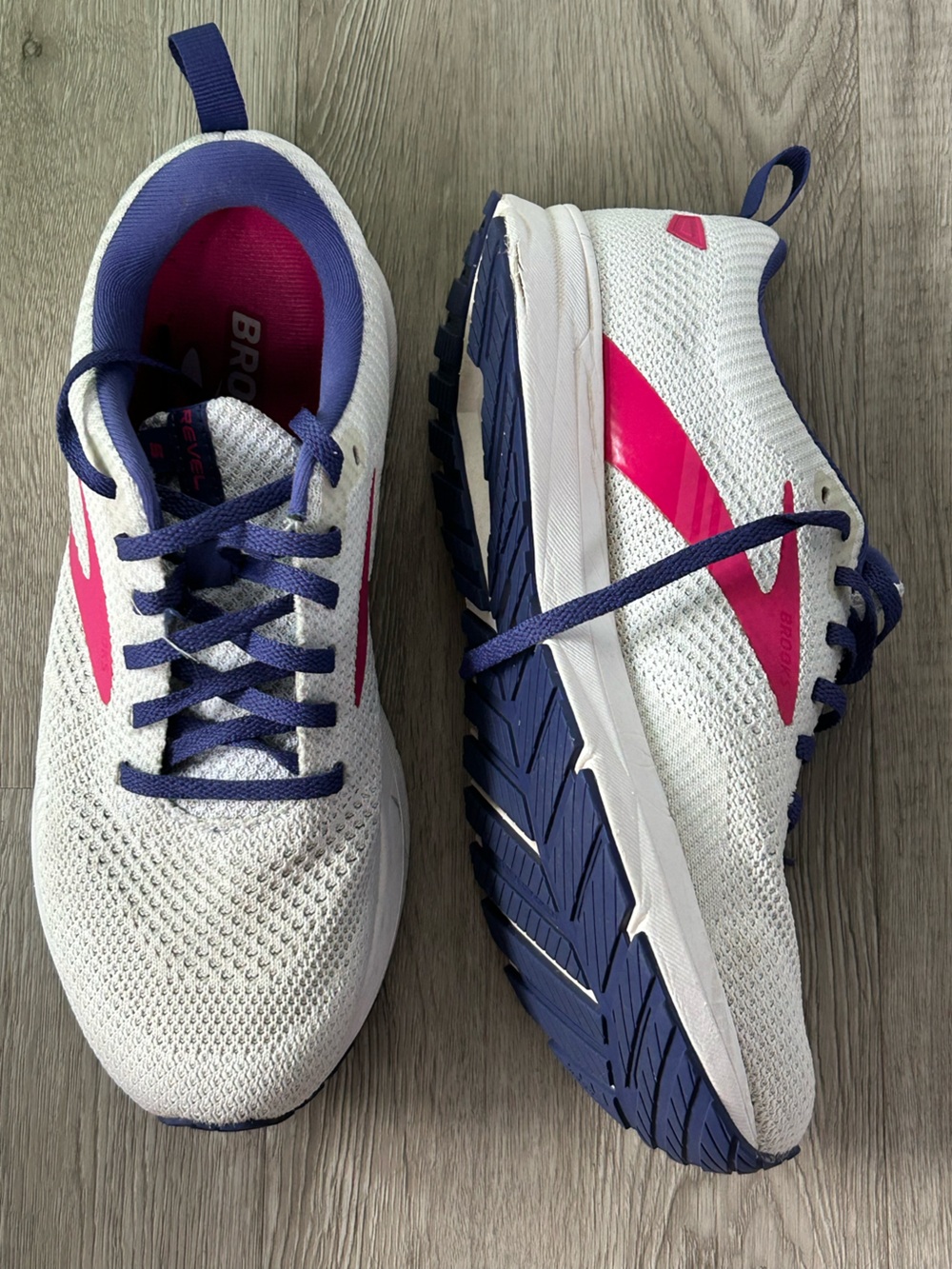 Brooks Revel 5 Women's Running Shoes White Purple Pink